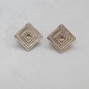 AVON Silver Tone Clip On Earrings